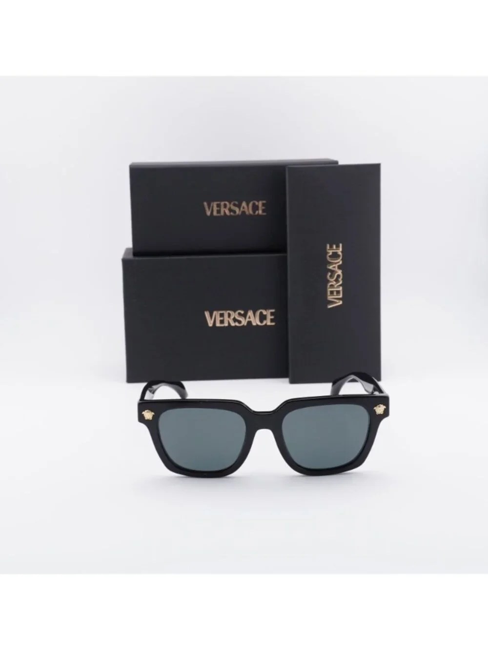 Versace VE4510U GB1/87 Square Sunglasses – Black / Dark Grey